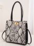 Mini Snakeskin Pattern Shoulder Bag