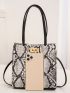 Mini Snakeskin Pattern Shoulder Bag