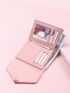 Metal Decor Fold Over Wallet