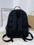 Letter Patch Large Capacity Backpack