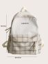 Tartan Large Capacity School Bag