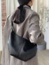 Minimalist Ruched Design Crossbody Bag