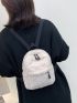 Mini Pocket Front Fluffy Classic Backpack