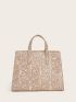 Snakeskin Pattern Satchel Bag