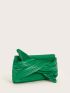 Striped Detail Knot Detail Clutch Bag