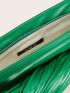 Striped Detail Knot Detail Clutch Bag