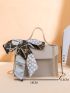 Mini Minimalist Scarf Decor Chain Satchel Bag