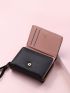 Fold Over Snap Button Small Wallet