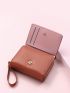 Fold Over Snap Button Small Wallet