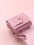 Fold Over Snap Button Small Wallet