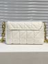 Quilted Embossed Chain Square Bag