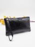 Crocodile Embossed Long Wallet