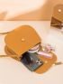 Mini Metal Tassel Decor Saddle Bag
