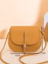 Mini Metal Tassel Decor Saddle Bag