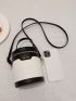 Mini Two Tone Crocodile Embossed Bucket Bag
