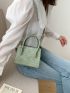 Croc Embossed Square Bag