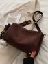 Mini Chain Decor Baguette Bag