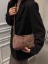 Mini Chain Decor Baguette Bag