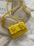 Mini Buckle Decor Flap Crossbody Bag