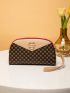 Mini Metallic Ring Decor Clutch Bag