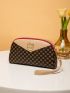 Mini Metallic Ring Decor Clutch Bag