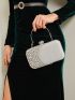 Rhinestone & Glitter Decor Box Bag