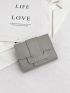 Minimalist Stitch Detail Small Wallet