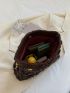 Quilted Chain Flap Satchel Bag