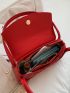 Heart Embossed Flap Saddle Bag
