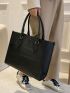 Crocodile Embossed Top Handle Bag
