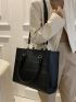 Crocodile Embossed Top Handle Bag