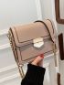Minimalist Metal Lock Chain Square Bag
