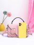 Mini Metal & Chain Decor Flap Square Bag