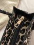 Mini Allover Leopard Pattern Satchel Bag