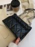 Quilted Twist Lock Chain Square Bag