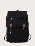 Zip Front Large Capacity Flap Backpack