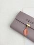 Letter Detail Flap Small Wallet