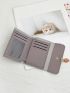 Letter Detail Flap Small Wallet