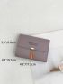 Letter Detail Flap Small Wallet