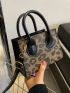 Mini Leopard Pattern Satchel Bag