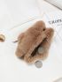 Cartoon Rabbit Graphic Fuzzy Coin Case