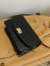 Mini Crocodile Embossed Flap Chain Square Bag