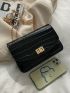 Mini Crocodile Embossed Flap Chain Square Bag
