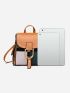 Mini Random Geo Graphic Flap Backpack