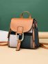 Mini Random Geo Graphic Flap Backpack