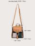 Mini Random Geo Graphic Flap Backpack