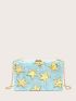 Mini Allover Star Graphic Chain Box Bag