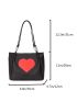 Heart Graphic Ring Linked Tote Bag