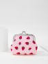 Strawberry Pattern Kiss Lock Coin Case