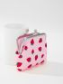 Strawberry Pattern Kiss Lock Coin Case